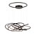 LED hanglamp design ringen wit, zwart, grijs 96W