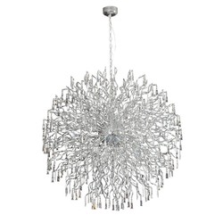 Lustre boule cristal G4x72 145cm diamètre