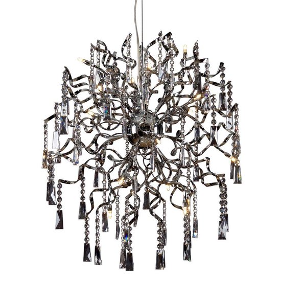 Crystal pendant light ball G4x16 60cm diameter