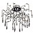 Plafonnier design cristal arraignée G4x8 65cm