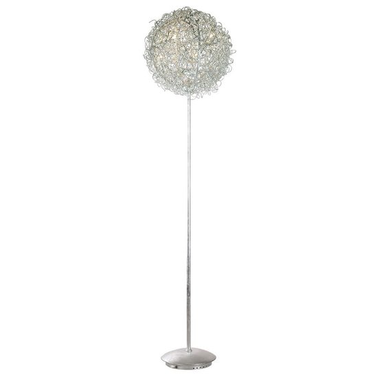 Floor lamp design ball steel wire silver, gold 44cm