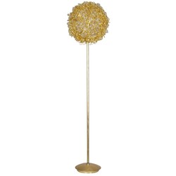 Lámpara de pie diseño bola alambre acero plata, oro 44cm