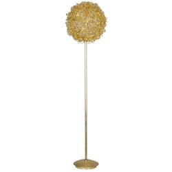 Staande lamp design bol staaldraad zilver, goud 44cm