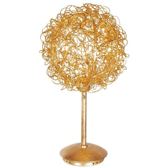 Ball table lamp gold or silver wire 35cm Ø