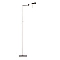 Stehleuchte Design Messing, grau ausrichtbar 142cm H