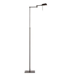 Lampadaire design laiton, gris orientable 142cm H