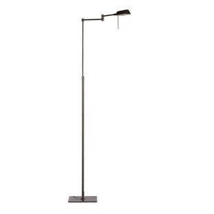 Floor lamp design brass, gray orientable 142cm H