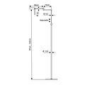 Stehleuchte Design Messing, grau ausrichtbar 142cm H