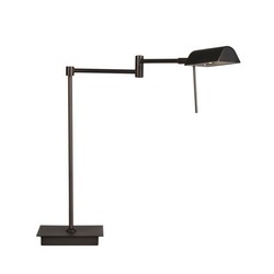 Moderne Schreibtischlampe grau oder Messing orientierbar 38cm H