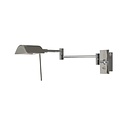Aplique moderno gris acordeón, cromo, latón 39cm