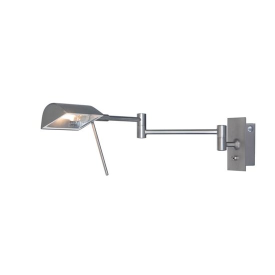 Aplique moderno gris acordeón, cromo, latón 39cm