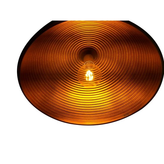 Fantasia Balin lampara colgante, forma de cupula redonda negra y oro, casquillo E27, diametro 400mm, acero