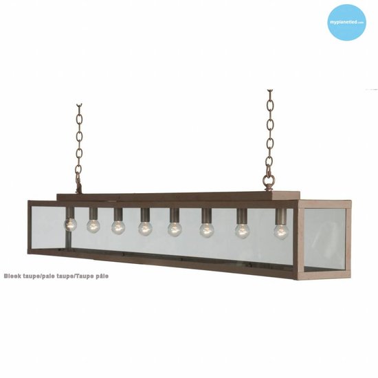 Glass pendant light rustic beige, white, lead, taupe, gold 150cm