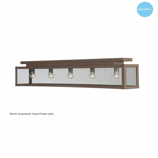 Landelijke plafondlamp glas beige, wit, lood, taupe, goud 100cm