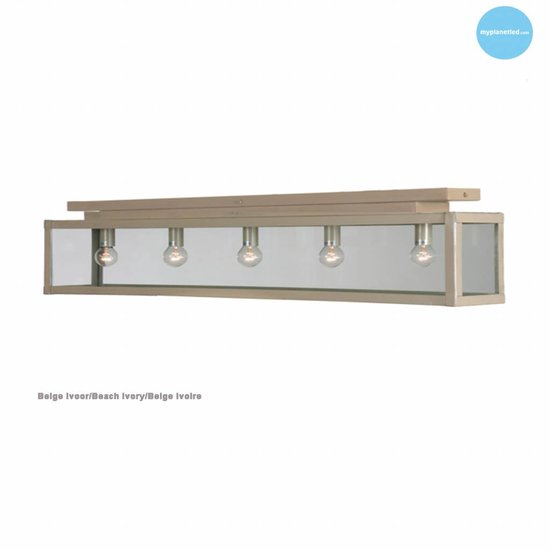 Plafonnier verre rustique blanc, beige, plomb, taupe, or 100cm