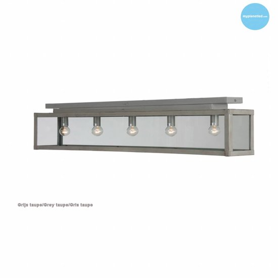 Plafón rústico cristal beige, blanco, plomo, topo, dorado 100cm