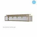 Plafón rústico cristal beige, blanco, plomo, topo, dorado 100cm