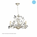 Lustre chandelier noir, rouille, beige, blanc, gris E14x3