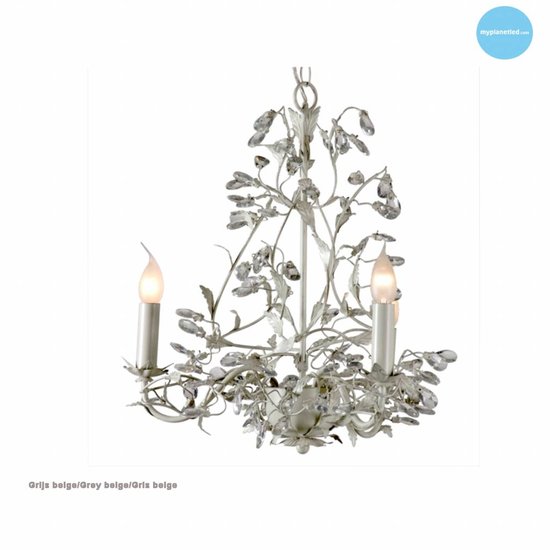 Lustre chandelier noir, rouille, beige, blanc, gris E14x3
