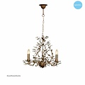 Lustre chandelier noir, rouille, beige, blanc, gris E14x3