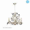 Lustre chandelier noir, rouille, beige, blanc, gris E14x3