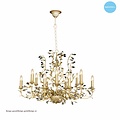 Lámpara colgante ovalada candelabro varios colores E14x12