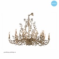 Hanglamp kroonluchter met kaarsen 7 kleuren E14x18
