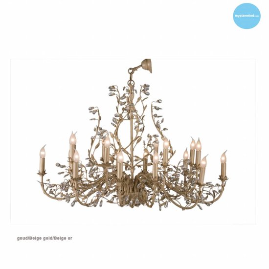 Hanglamp kroonluchter met kaarsen 7 kleuren E14x18