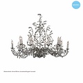 Hanglamp kroonluchter met kaarsen 7 kleuren E14x18