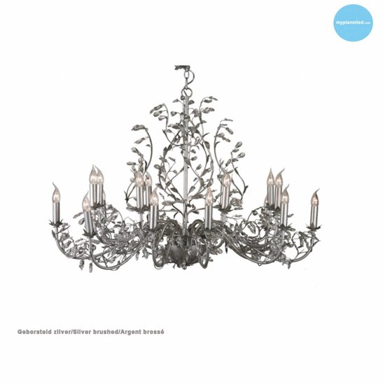 Hanglamp kroonluchter met kaarsen 7 kleuren E14x18