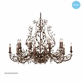 Hanglamp kroonluchter met kaarsen 7 kleuren E14x18