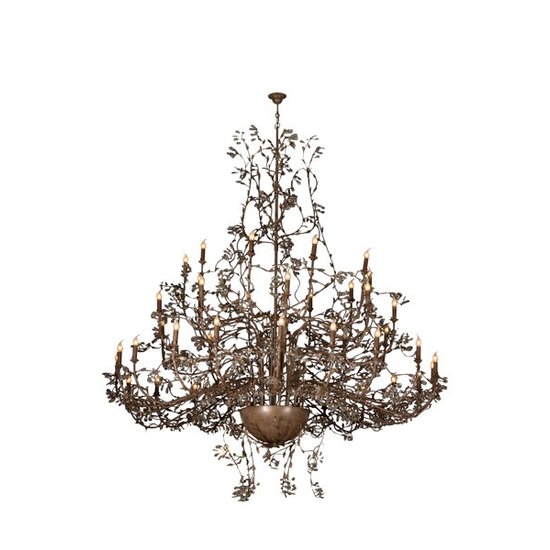 Giant pendant light chandelier rust, grey E4x40 250cm