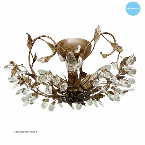 Classic ceiling lamp black, rust, beige, white, grey E14x4