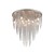 Grand plafonnier chandelier gris élégant G9x10 55cm