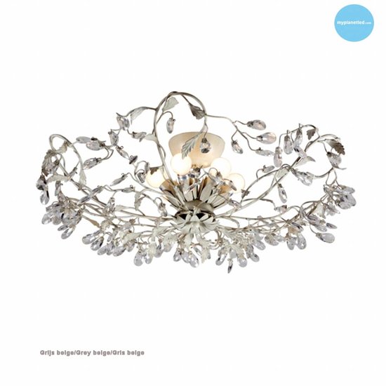 Plafonnier classique noir, blanc, rouille, beige, gris E14x6