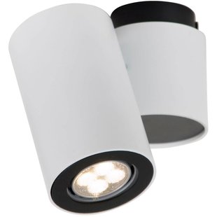 Cylinder ceiling light white or grey orientable GU10x1