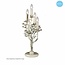 Lámpara de mesa clásica Linea Verdace Michelangelo, color blanco mate, 65 cm de altura, 5 bombillas E14, metal.
