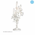 Lámpara de mesa clásica Linea Verdace Michelangelo, color blanco mate, 65 cm de altura, 5 bombillas E14, metal.