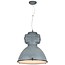 Industrial pendant light black, white concrete 50cm Ø