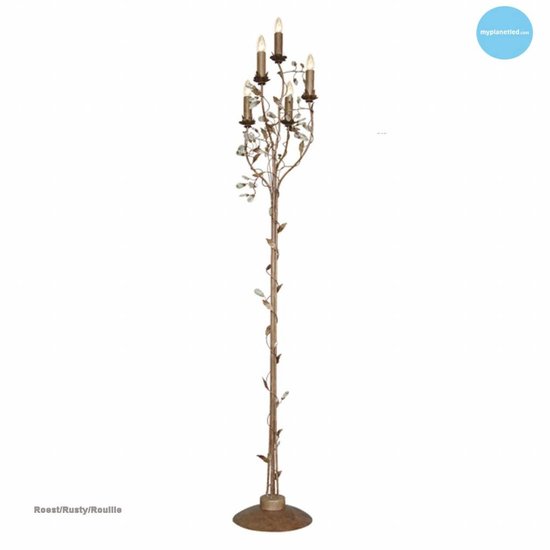 Lámpara de pie clásica portavelas 5 velas 180cm