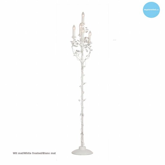 Lámpara de pie clásica portavelas 5 velas 180cm
