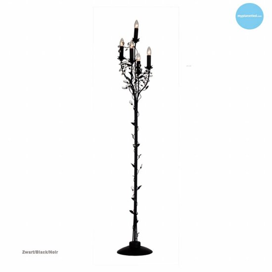 Lámpara de pie clásica portavelas 5 velas 180cm