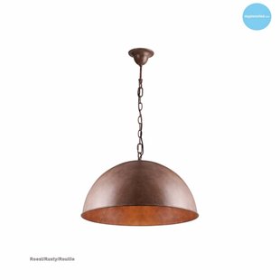 Hanglamp halve bol roest, grijs, taupe, lood 50cm Ø