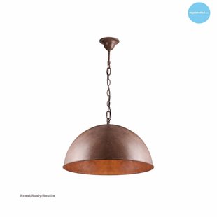 Hanglamp halve bol roest, grijs, taupe, lood 60cm Ø