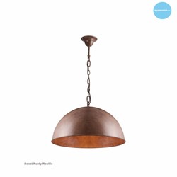 Dome pendant light rust, grey, taupe, lead 90cm Ø