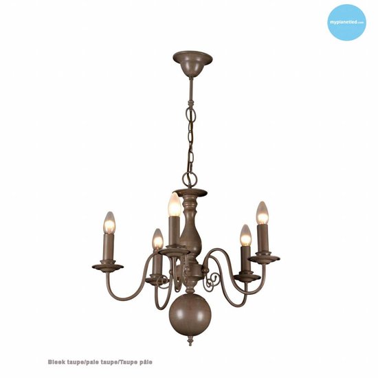 Hanglamp kroonluchter zwart, wit, beige, grijs 60cm E14x5