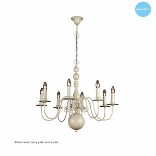 Chandelier pendant light white, black, grey 85cm E14x8