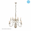 Hanglamp kroonluchter wit, zwart, grijs E14x12 85cm