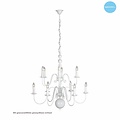 Hanglamp kroonluchter wit, zwart, grijs E14x12 85cm
