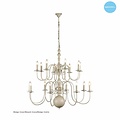 Grand lustre chandelier blanc, noir, gris E14x16 115cm